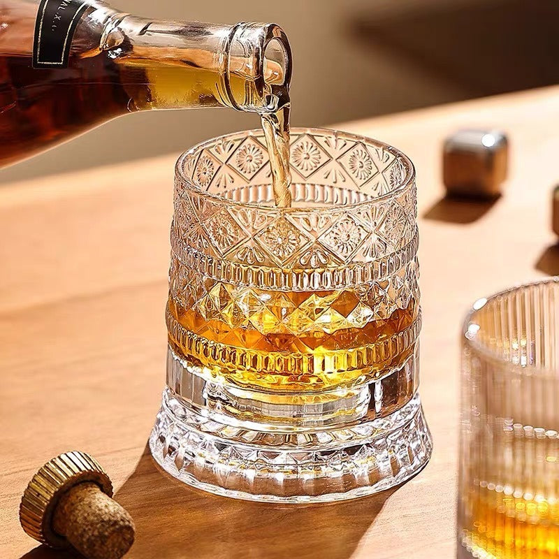 360° Rotating Crystal Wine Glass