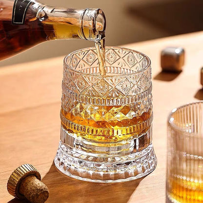 360° Rotating Crystal Wine Glass