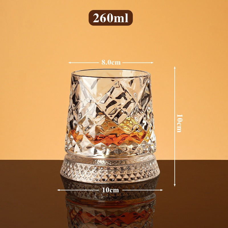 360° Rotating Crystal Wine Glass