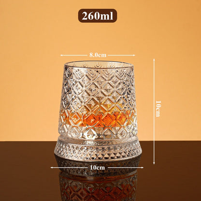 360° Rotating Crystal Wine Glass