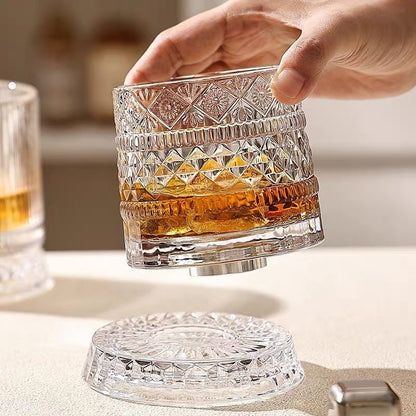 360° Rotating Crystal Wine Glass