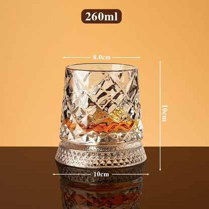 360° Rotating Crystal Wine Glass