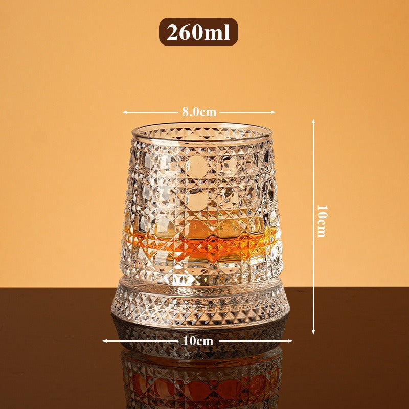 360° Rotating Crystal Wine Glass